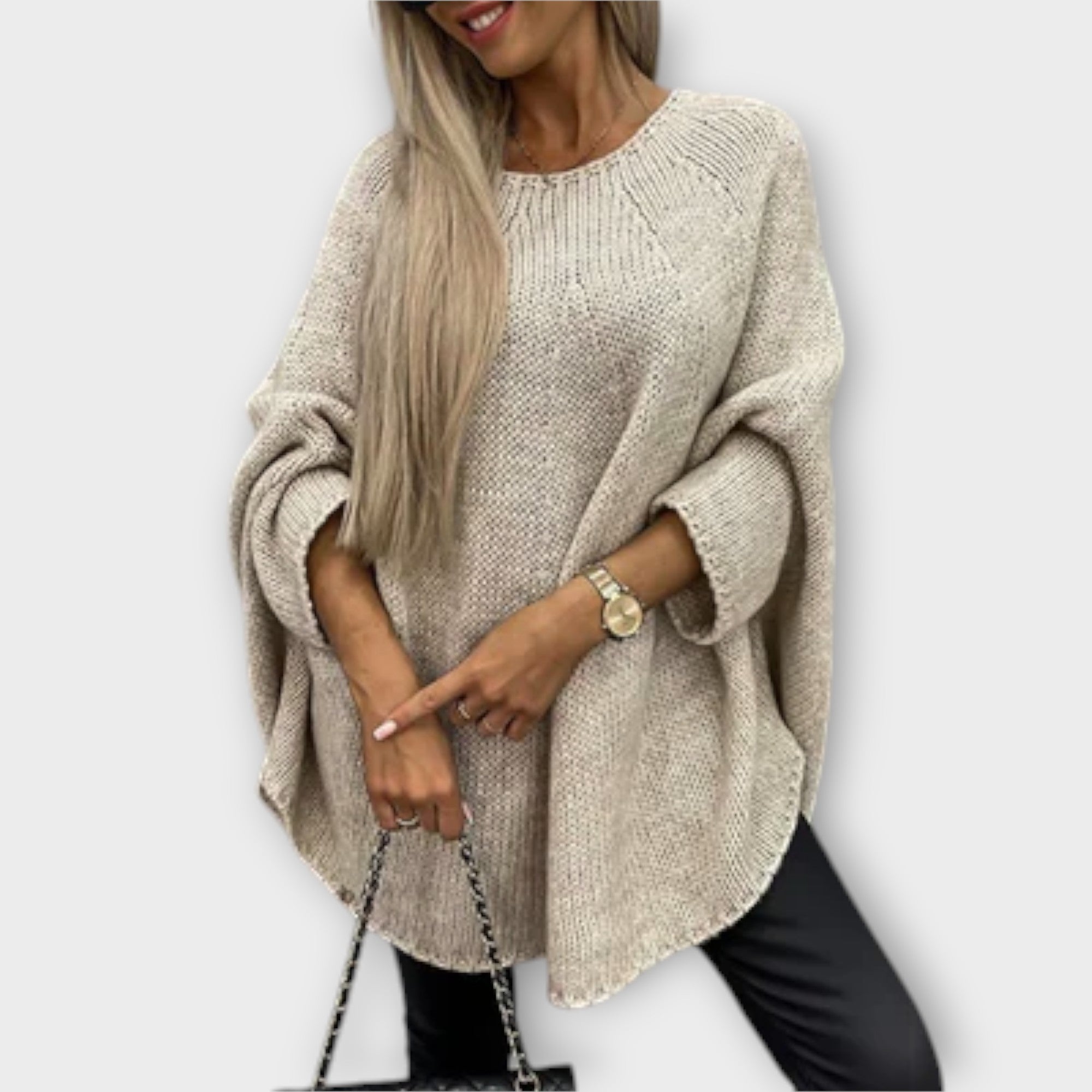 Isabelle - Elegante suéter de cuello redondo para mujer Luvamoda