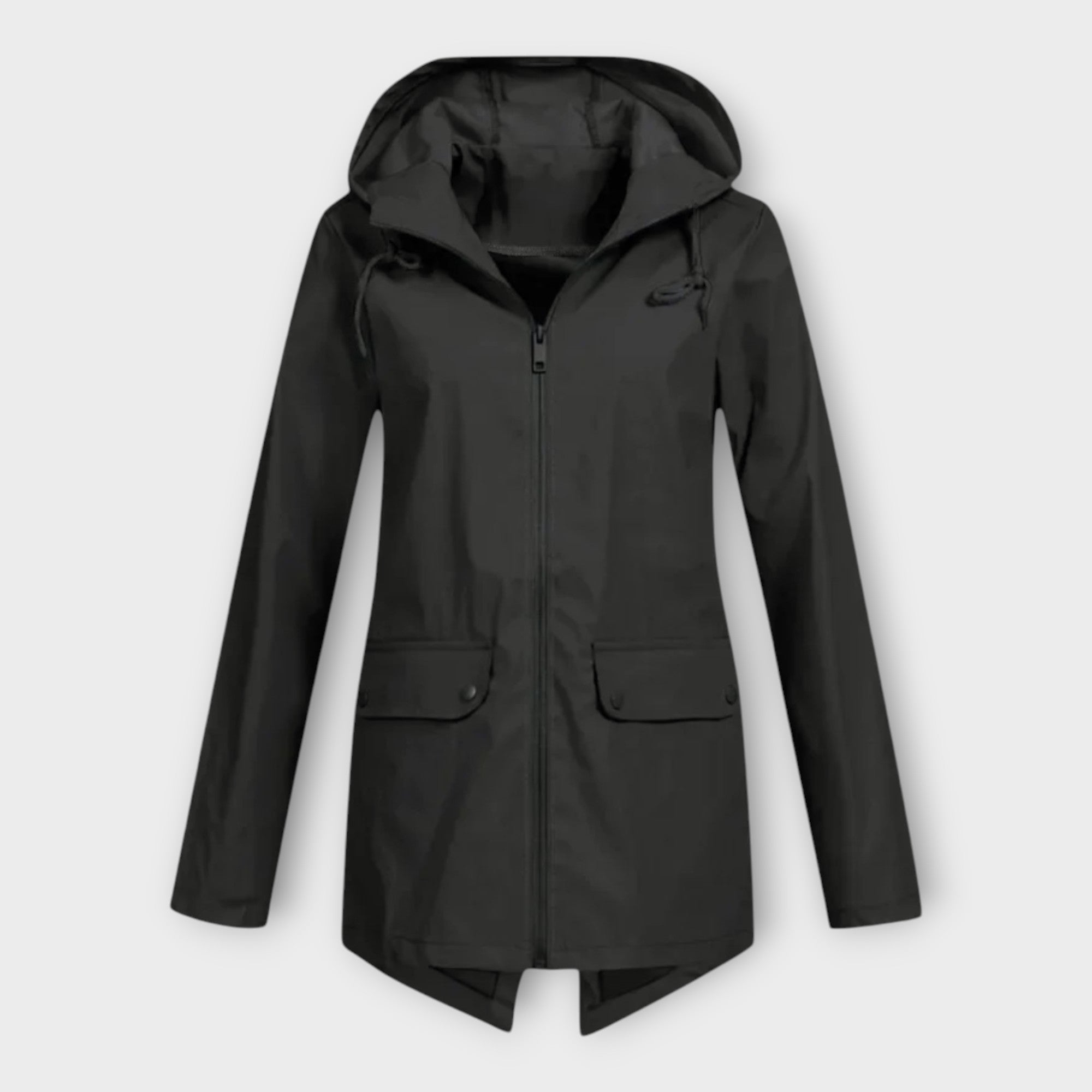 Chaqueta impermeable elegante con capucha Luvamoda