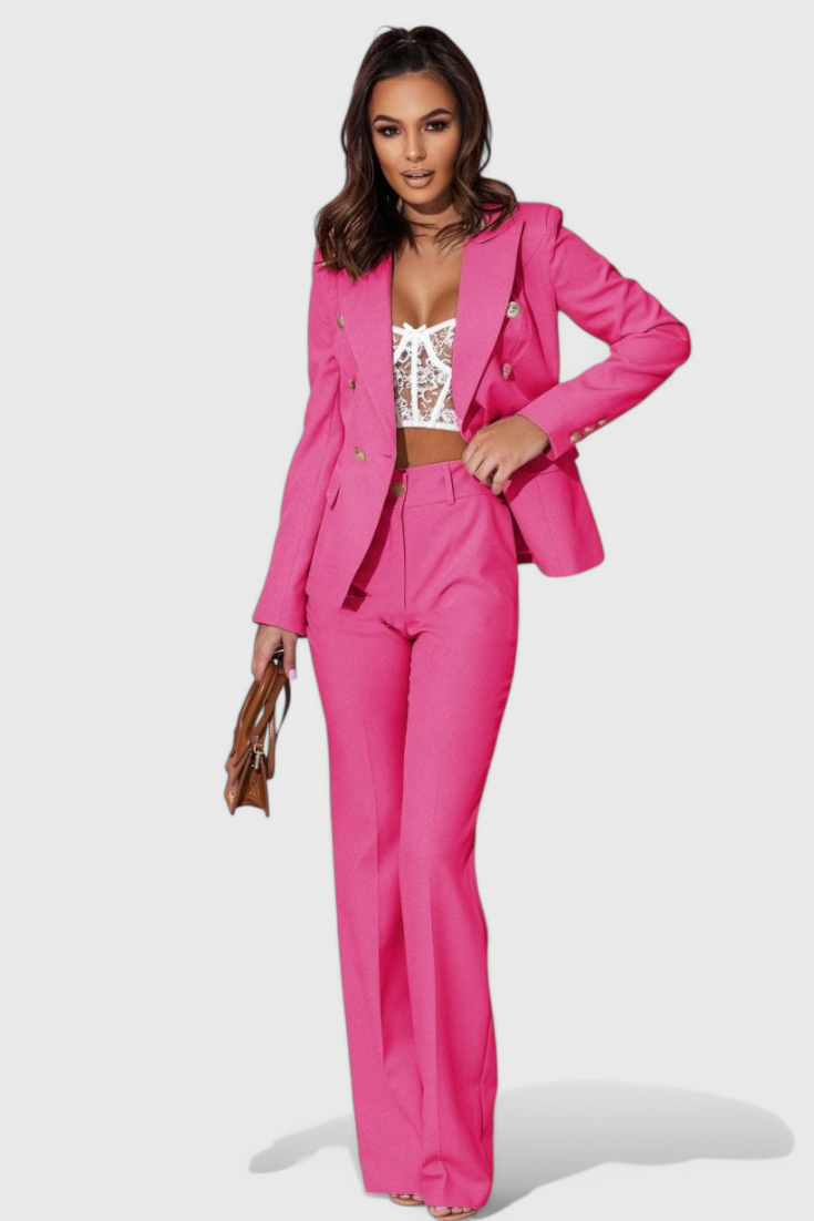 Conjunto elegante de blazer y pantalón Rosalin LuvaModa