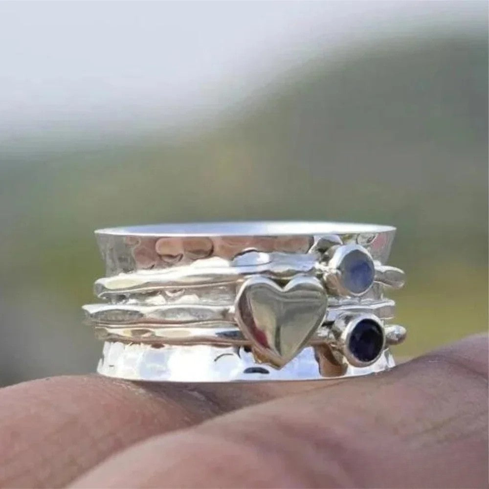Anillo torneado en forma de corazón LuvaModa