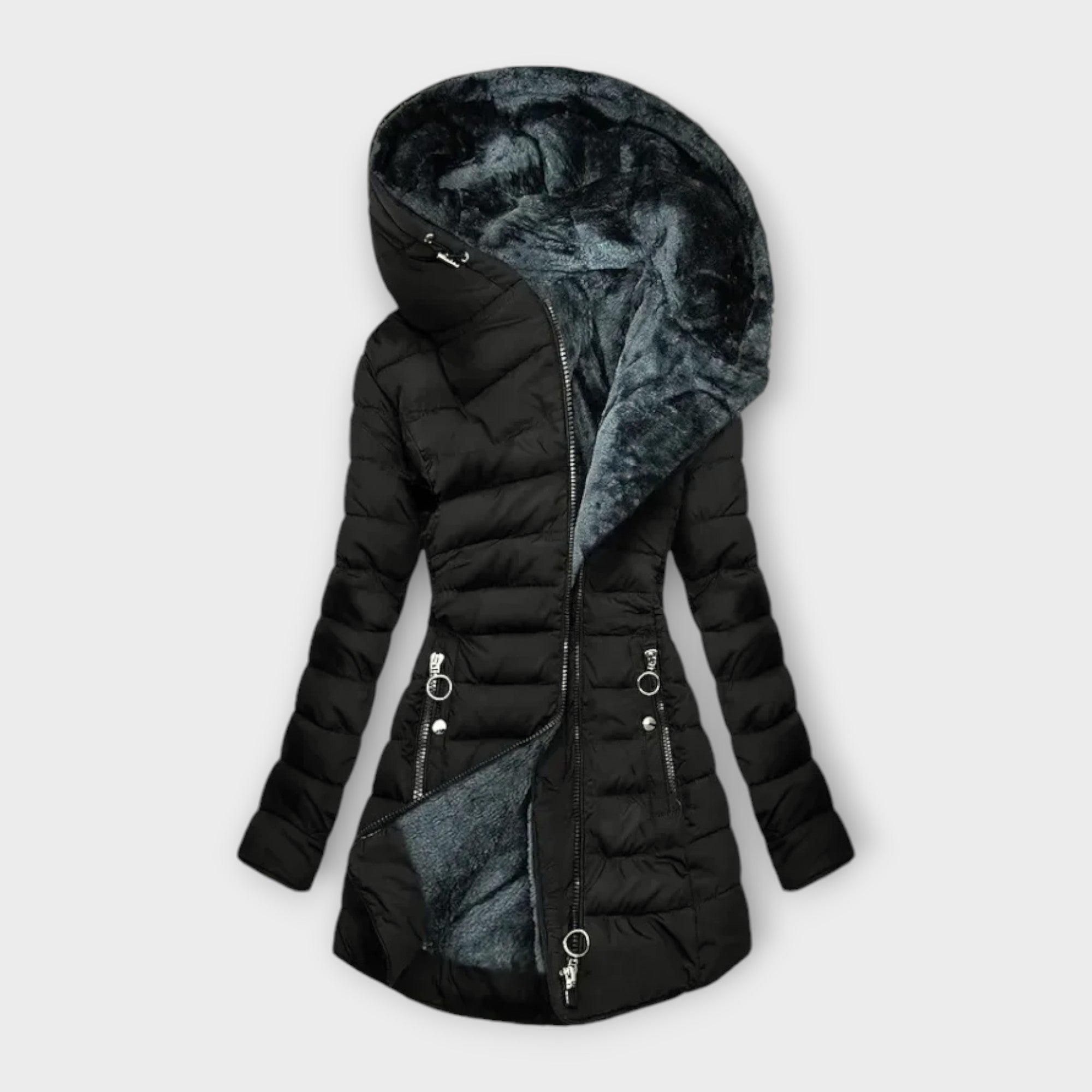 Kori - Chaqueta de cuero cálida Luvamoda