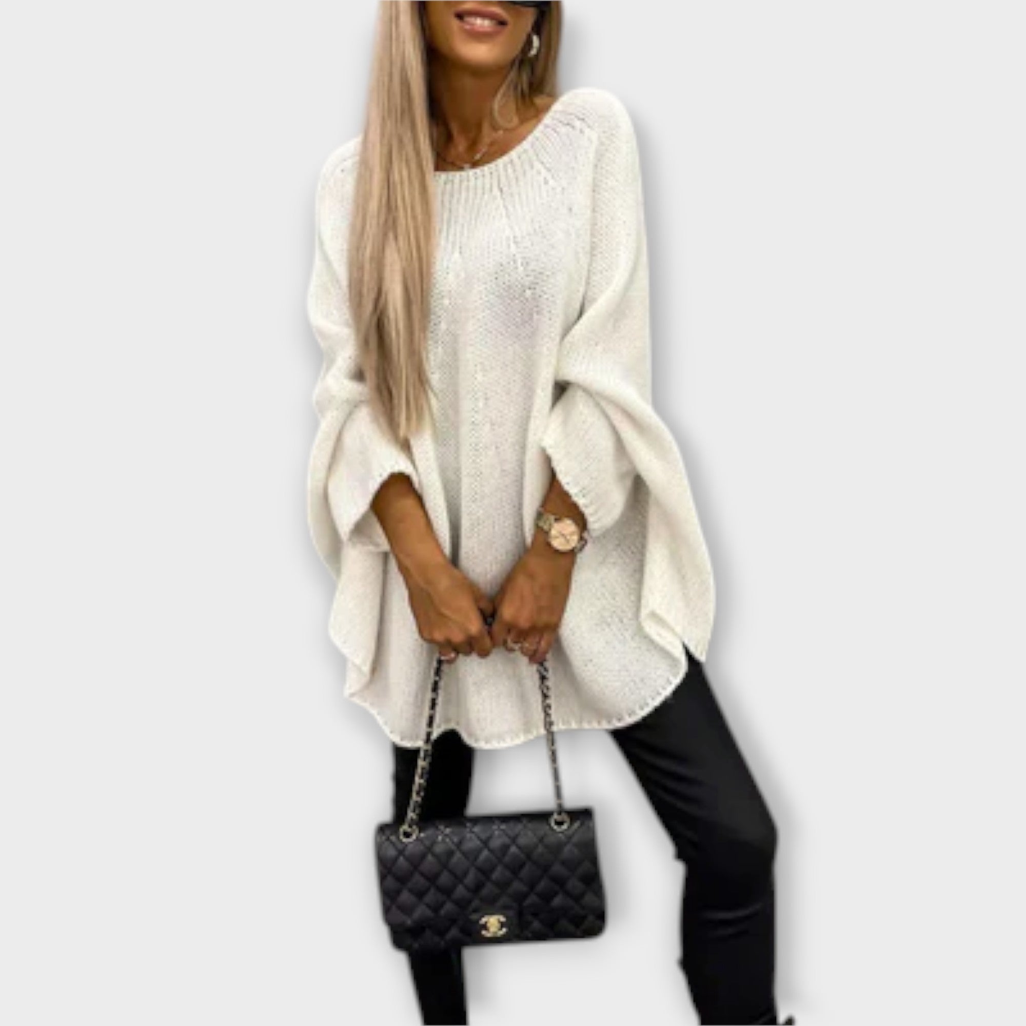Isabelle - Elegante suéter de cuello redondo para mujer Luvamoda