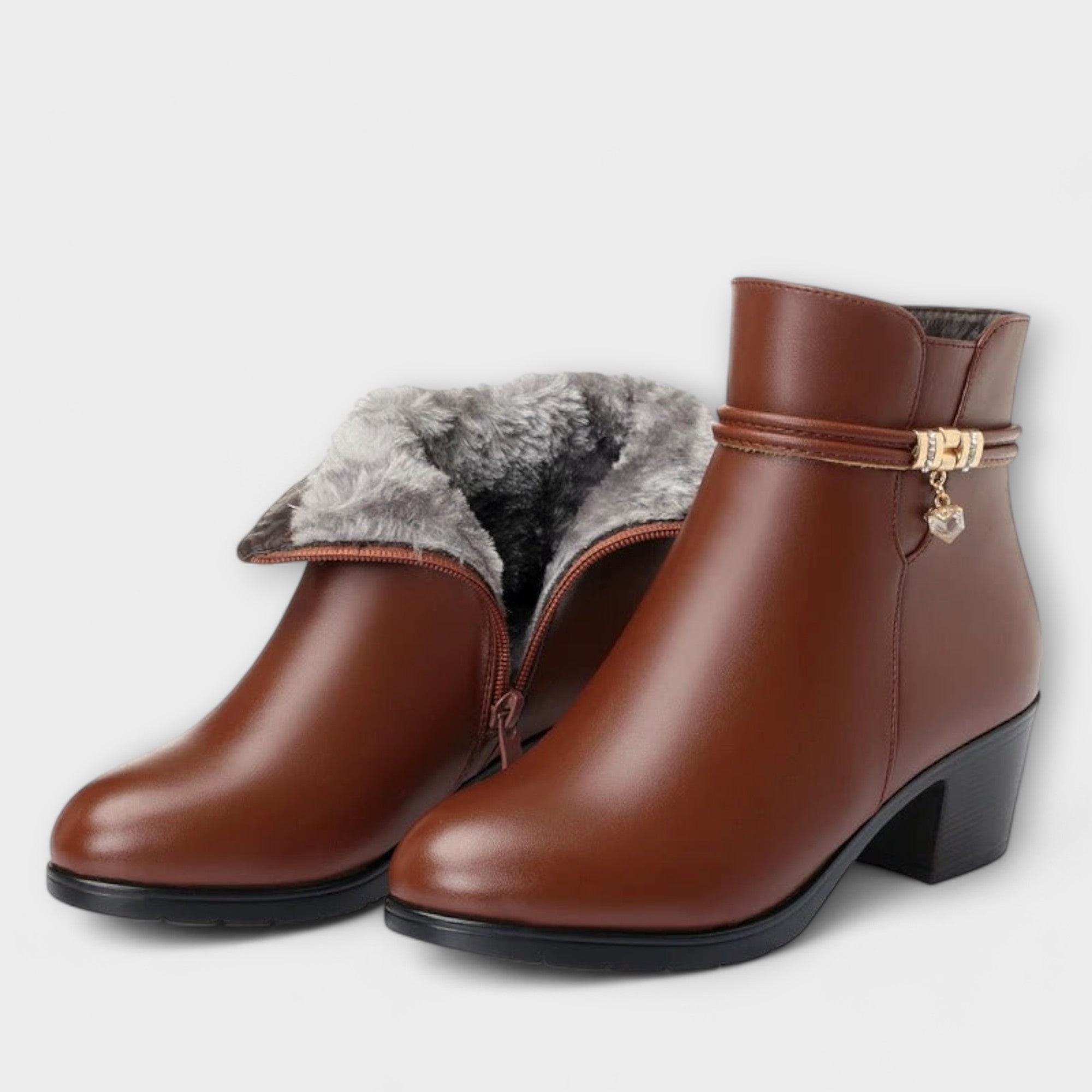 Frederika - Elegantes botas de invierno con cremallera LuvaModa