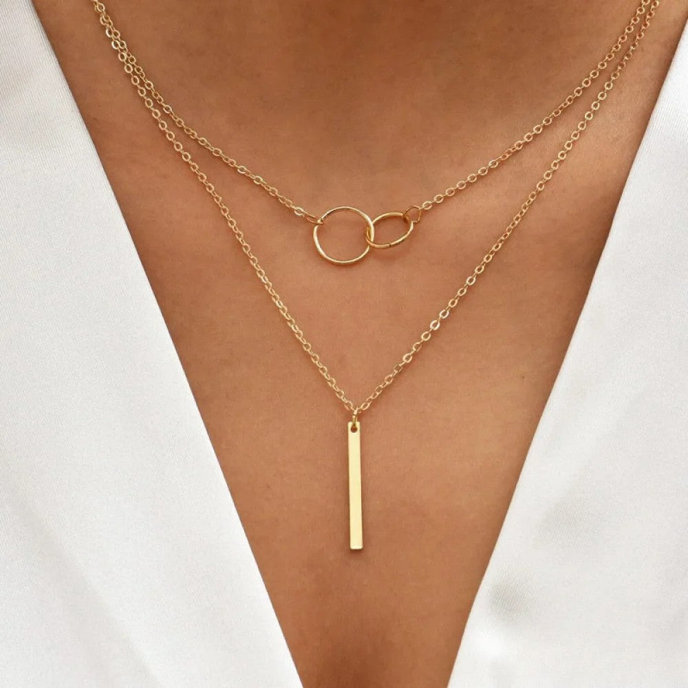 Colgante doble ojo retro LuvaModa