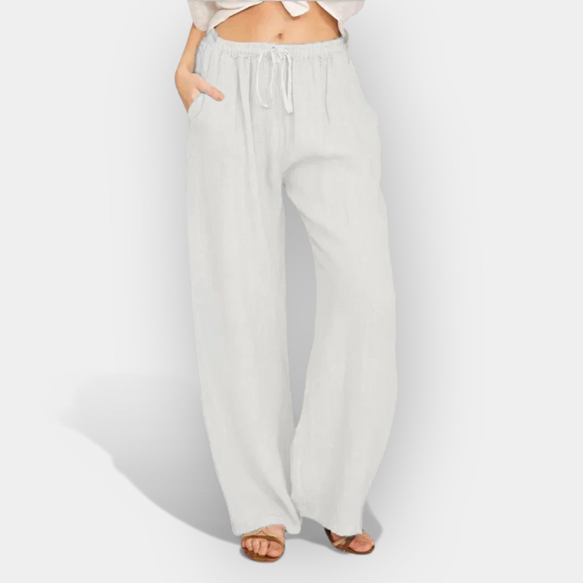 Pantalones de lino de verano aireados LuvaModa