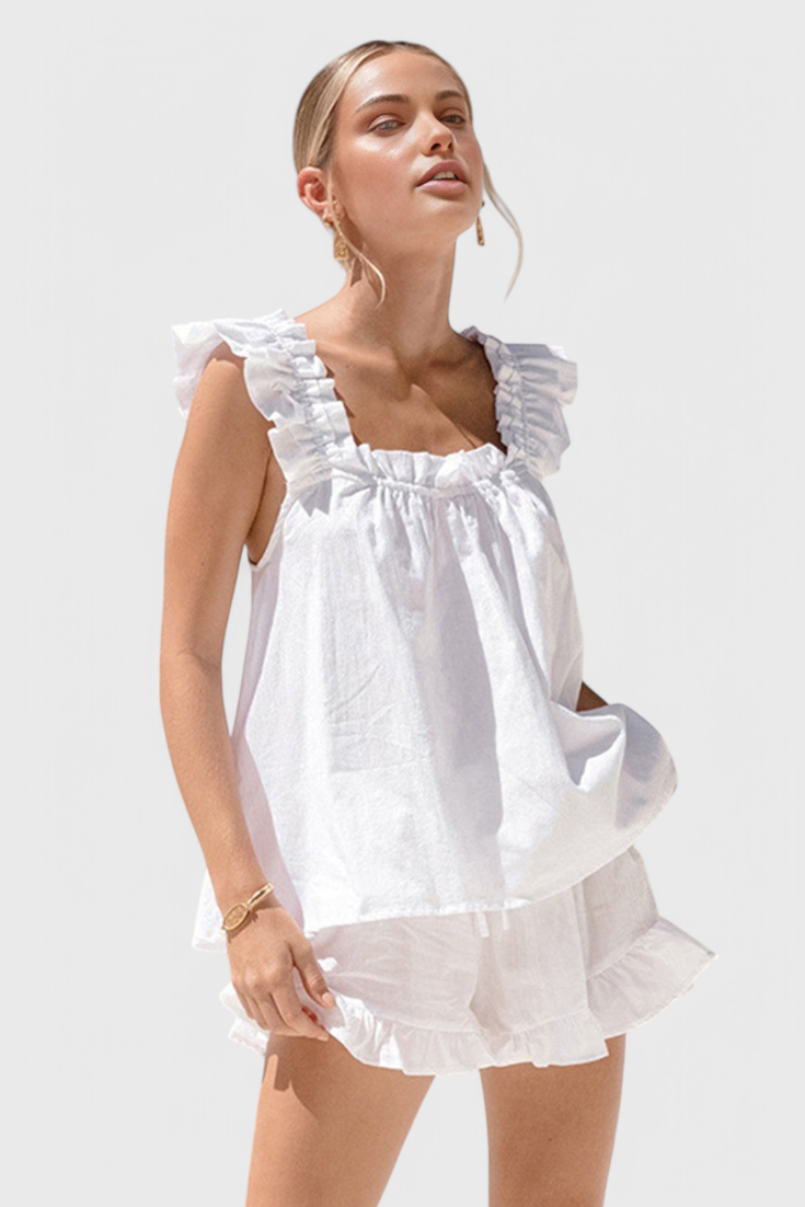 Conjunto de salón Victoria con volantes LuvaModa