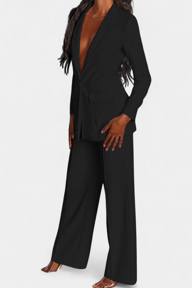Conjunto de chaqueta y pantalones anchos Marnie hechos a medida LuvaModa