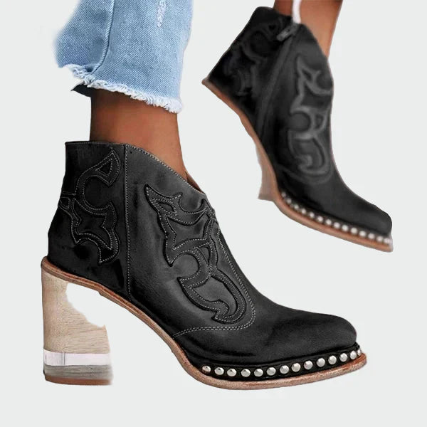 Botas de cuero bordadas LuvaModa