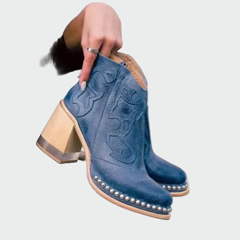 Botas de cuero bordadas LuvaModa