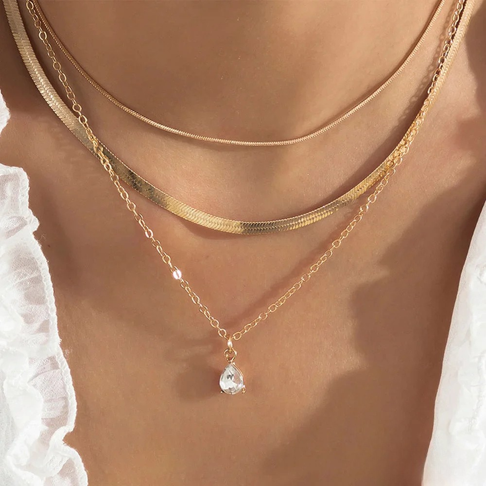 Collar colgante de circón LuvaModa