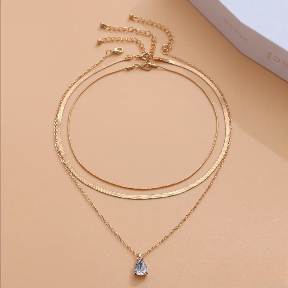 Collar colgante de circón LuvaModa