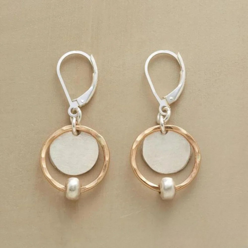 Pendientes vintage con perlas y baño de oro y plata LuvaModa
