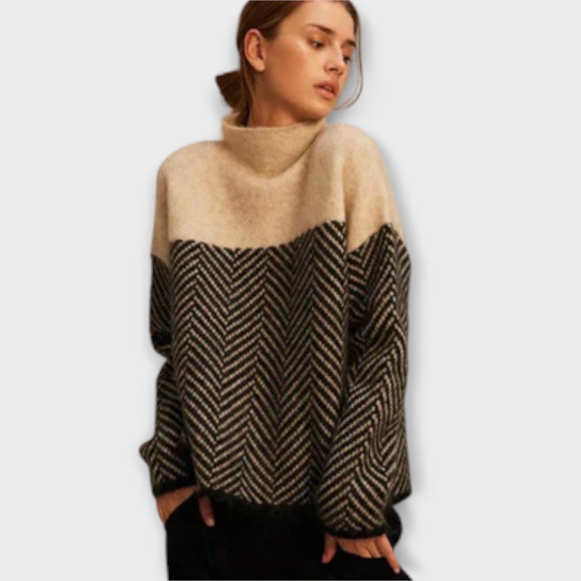 Maeve - Suéter de cuello alto suave Luvamoda