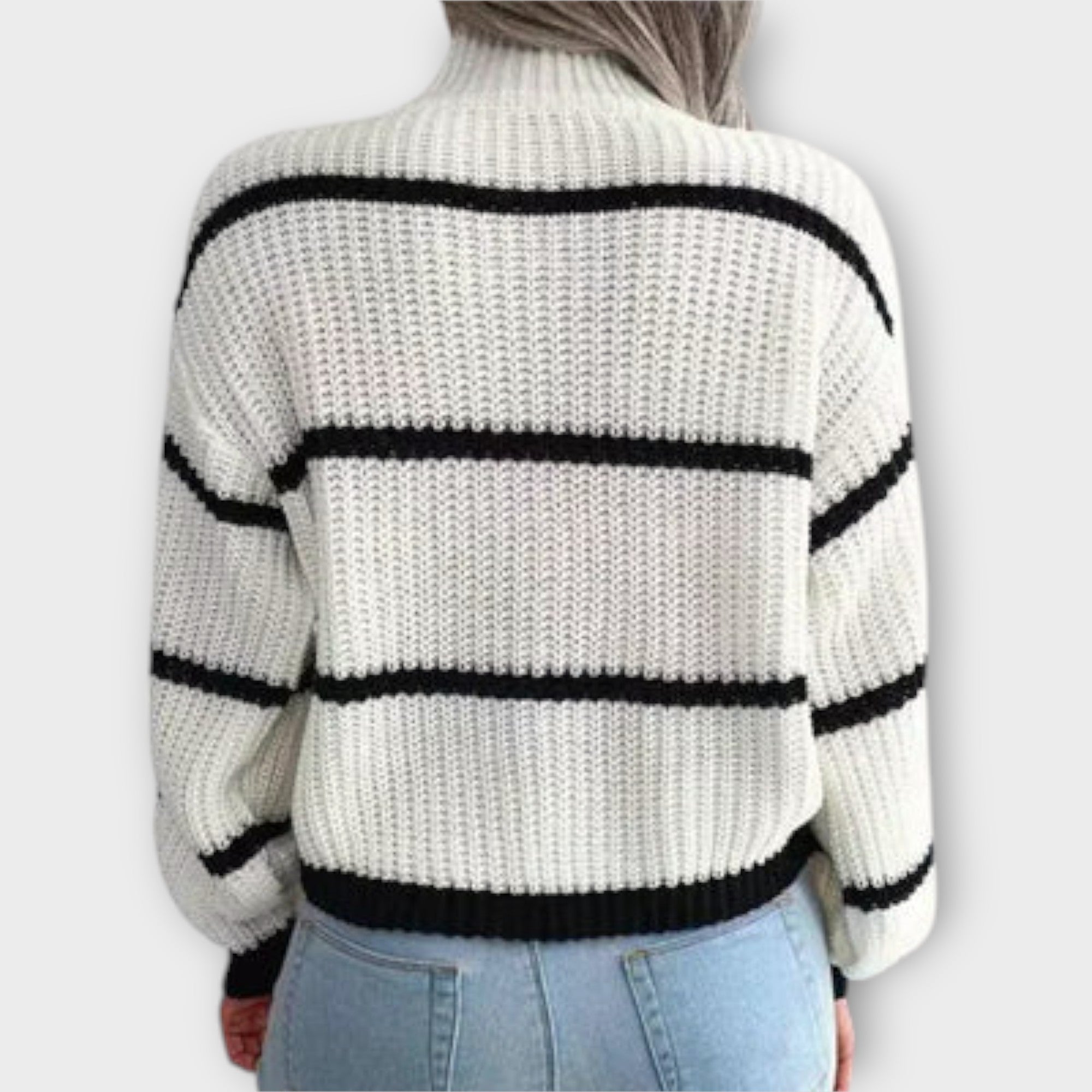 Chavala - Suéter de cuello alto a rayas Luvamoda