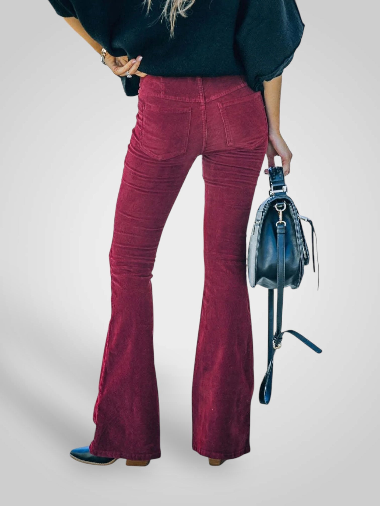 Nedda | Pantalones acampanados de cintura alta - Corte elástico LuvaModa