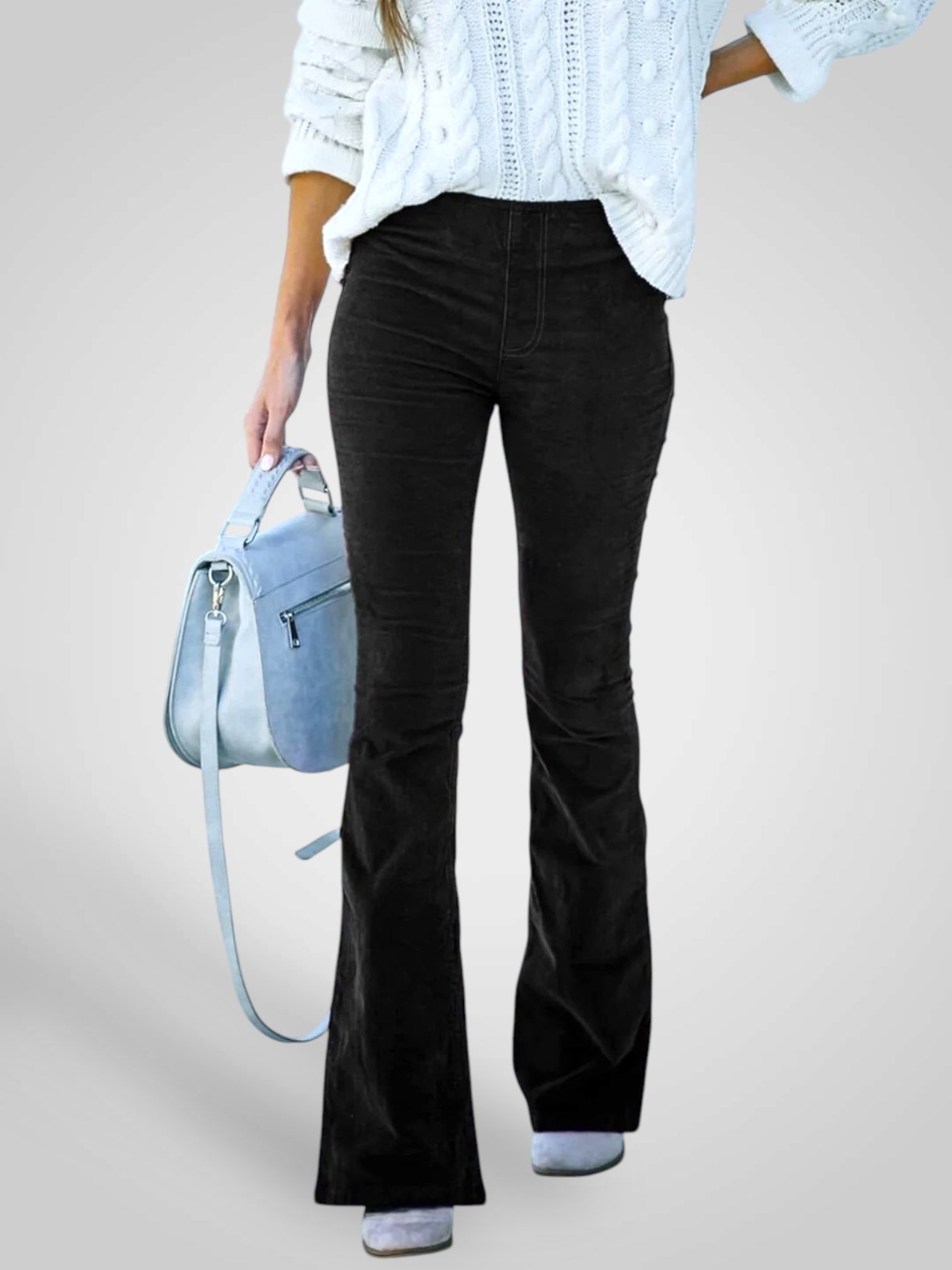 Nedda | Pantalones acampanados de cintura alta - Corte elástico LuvaModa