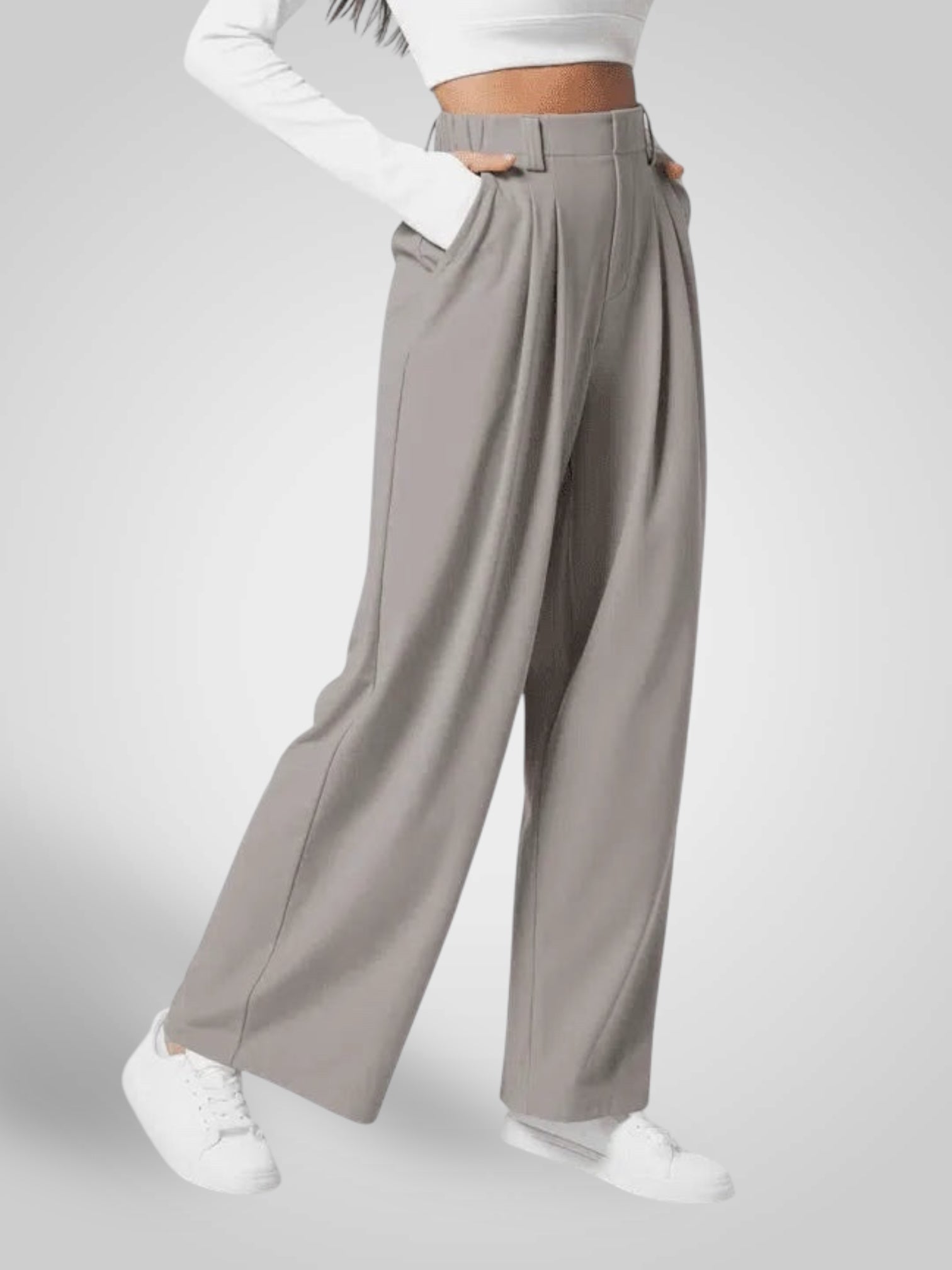 Luma | Pantalones anchos para mujer - Diseño plisado de cintura alta LuvaModa