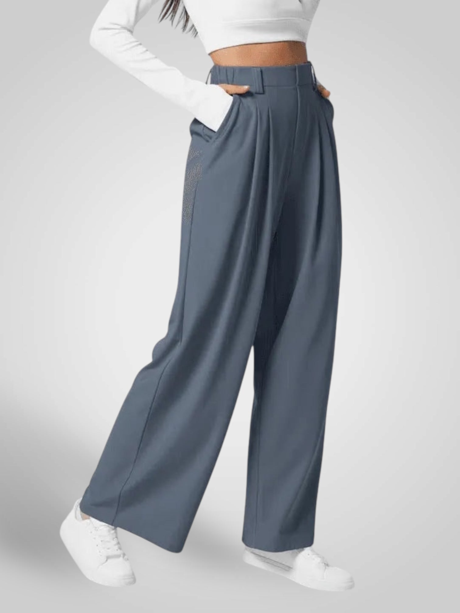 Luma | Pantalones anchos para mujer - Diseño plisado de cintura alta LuvaModa