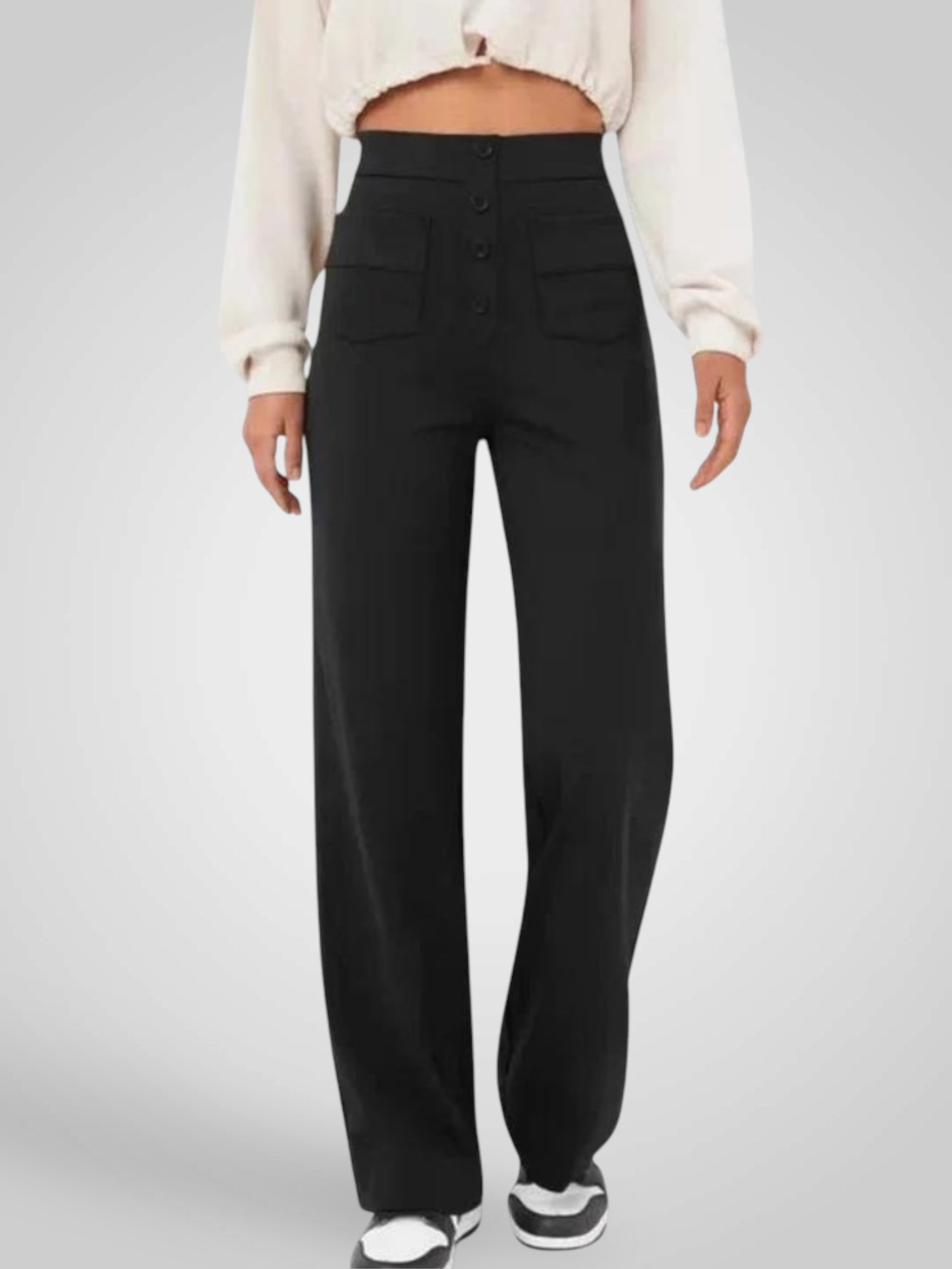 Alvia | Pantalones casuales de cintura alta para mujer LuvaModa