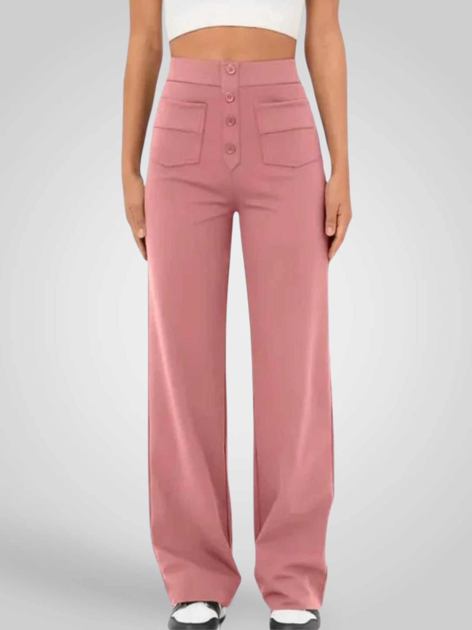 Alvia | Pantalones casuales de cintura alta para mujer LuvaModa