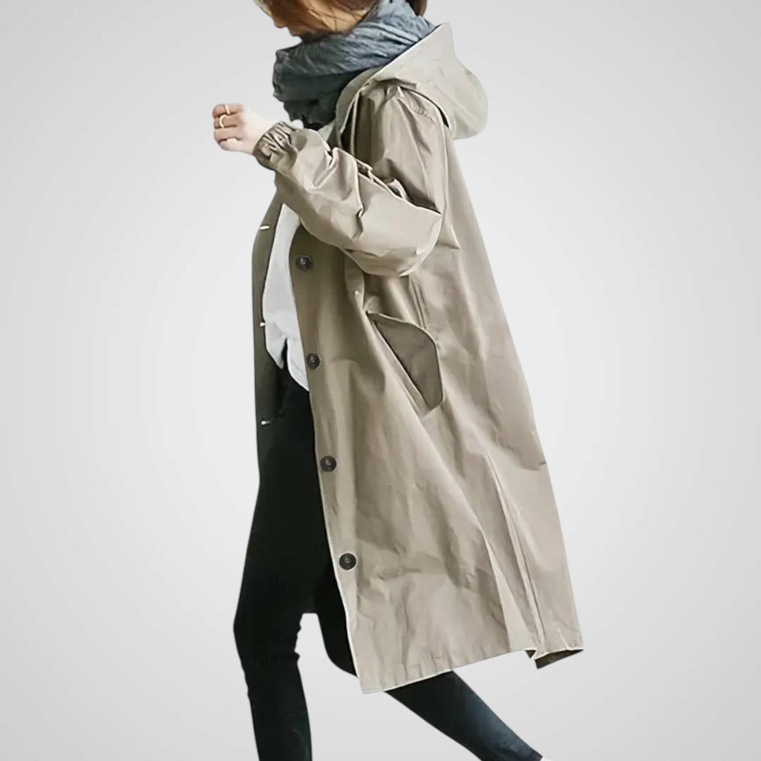 Vani | Chaqueta impermeable elegante con capucha Luvamoda