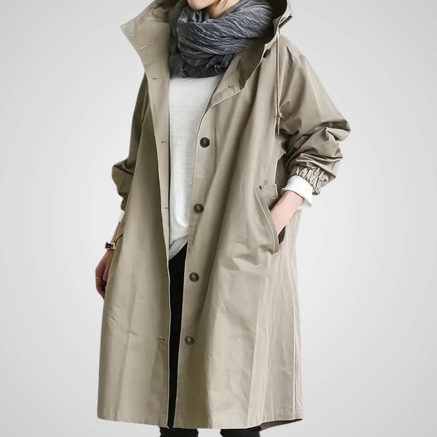 Vani | Chaqueta impermeable elegante con capucha Luvamoda