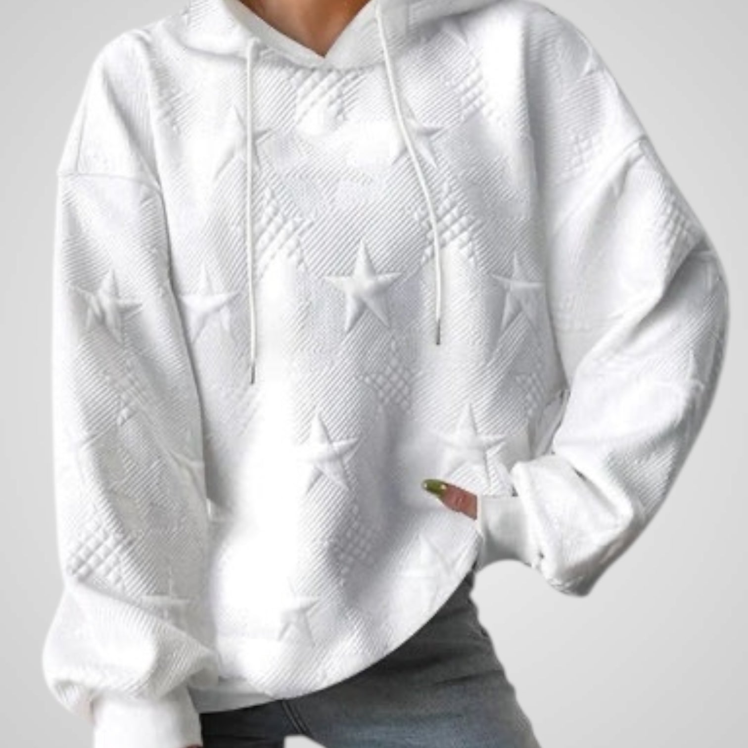 Olivia | Sudadera blanca de manga larga para mujer Luvamoda