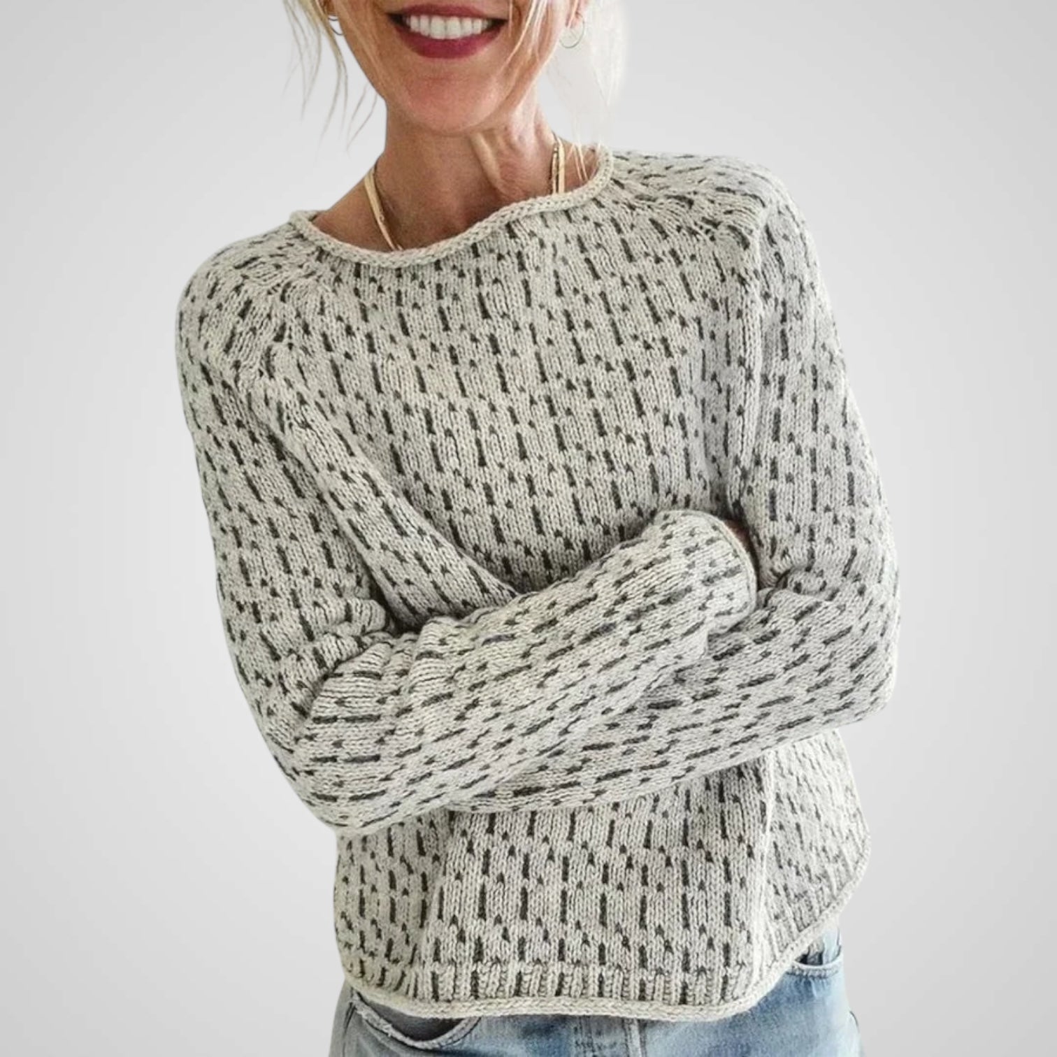 Fami | Suéter elegante de cuello redondo para mujer Luvamoda