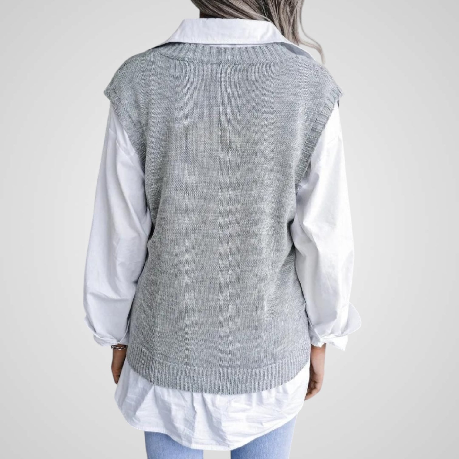 Rudy | Chaleco de punto con cuello en V para mujer Luvamoda