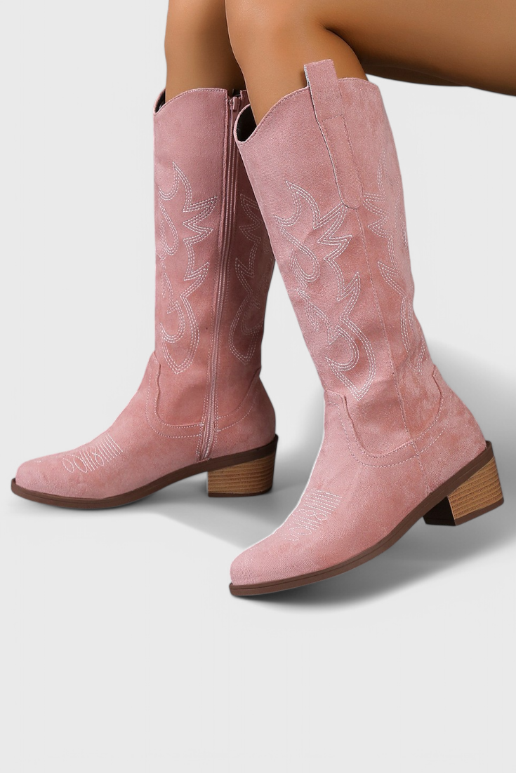 Botas vaqueras de ante estilo western Elka LuvaModa