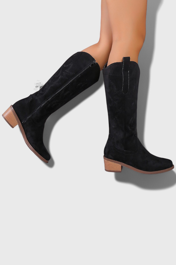 Botas vaqueras de ante estilo western Elka LuvaModa