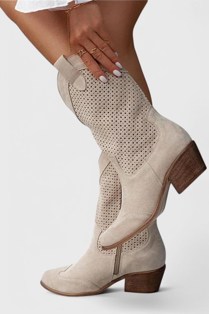 Anna - Botas vaqueras de moda con cremallera lateral LuvaModa