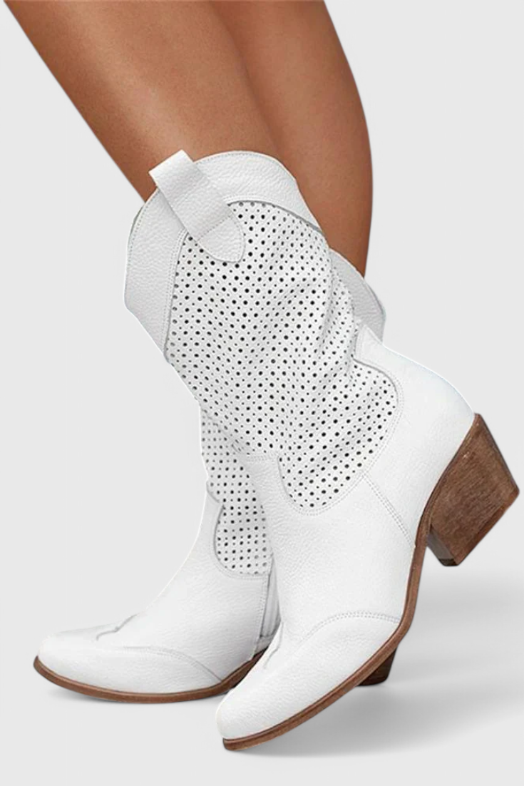 Anna - Botas vaqueras de moda con cremallera lateral LuvaModa