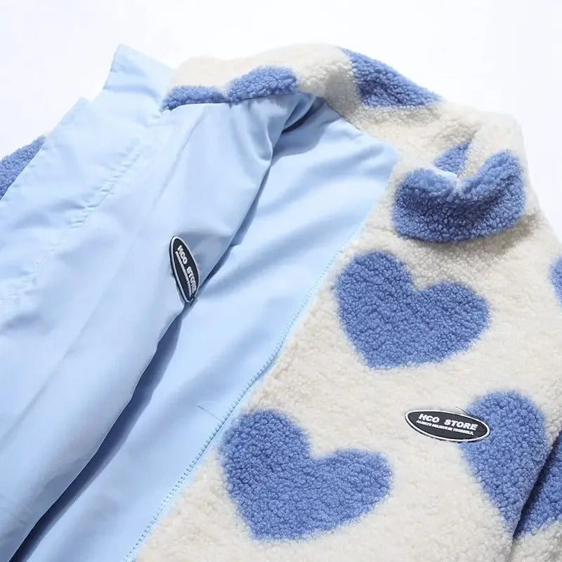 Katharina | Chaqueta reversible con estampado de corazones LuvaModa