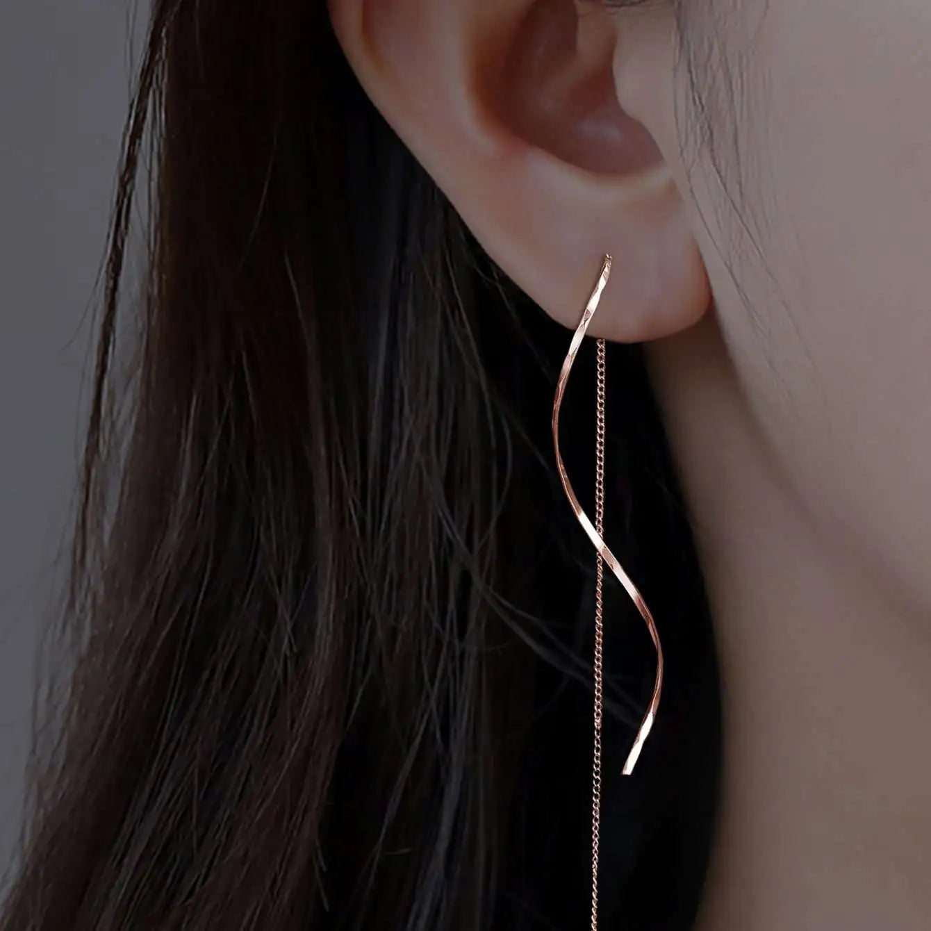 Pendientes con patrón de ondas largas LuvaModa