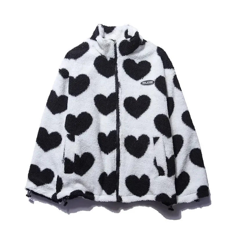 Katharina | Chaqueta reversible con estampado de corazones LuvaModa