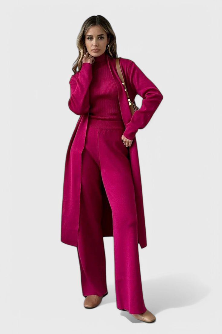 Conjunto de tres piezas de punto Mahalia LuvaModa