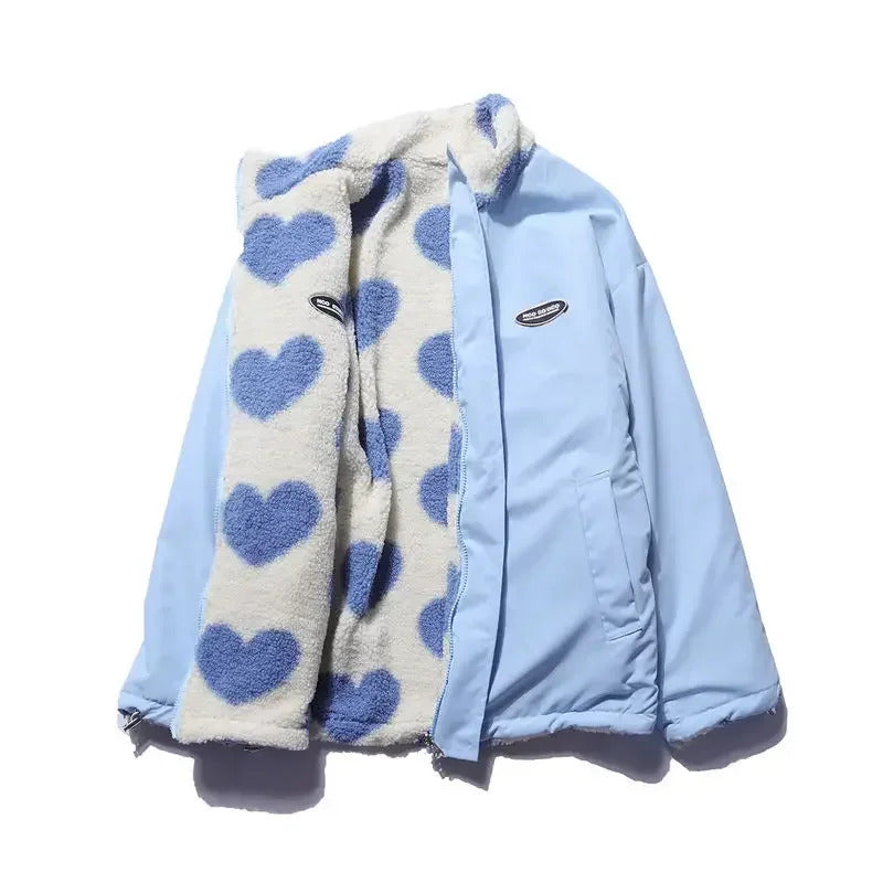 Katharina | Chaqueta reversible con estampado de corazones LuvaModa