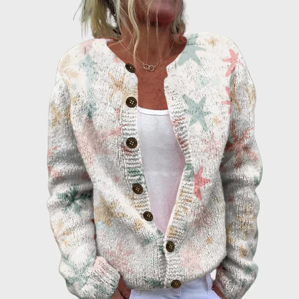 Chaleco de punto elegante con estampado Luvamoda