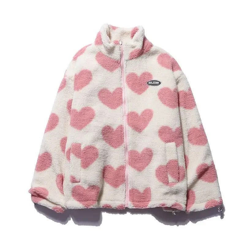 Katharina | Chaqueta reversible con estampado de corazones LuvaModa