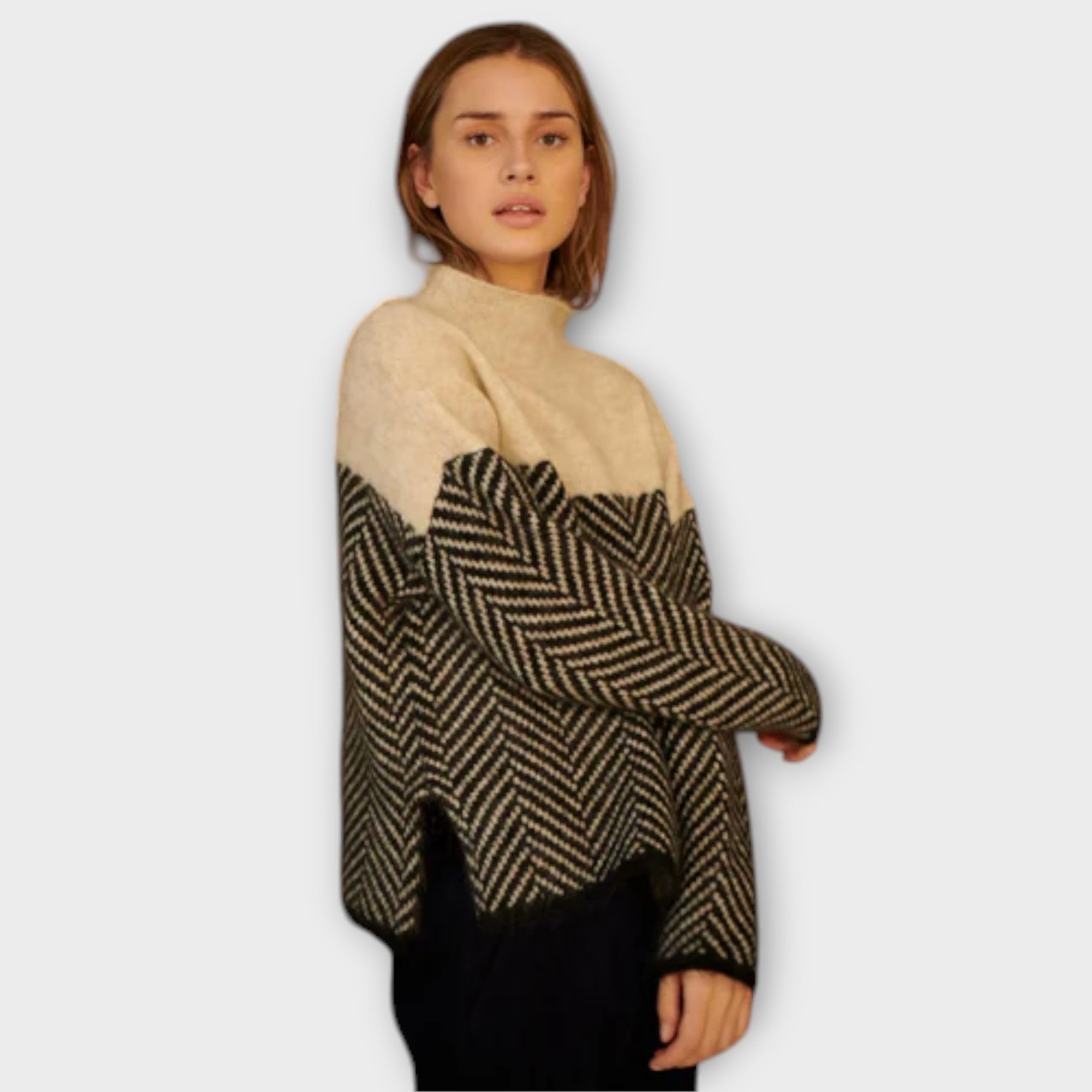 Maeve - Suéter de cuello alto suave Luvamoda