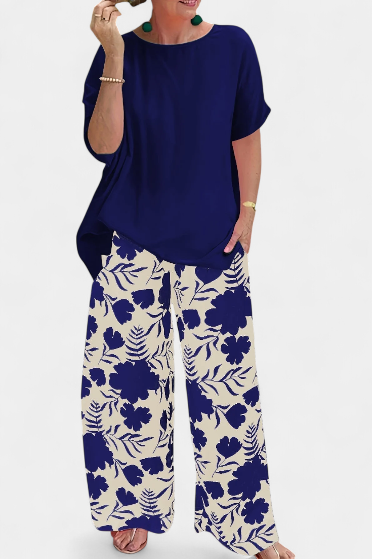 Conjunto floral de dos piezas Aivy con un toque relajado LuvaModa