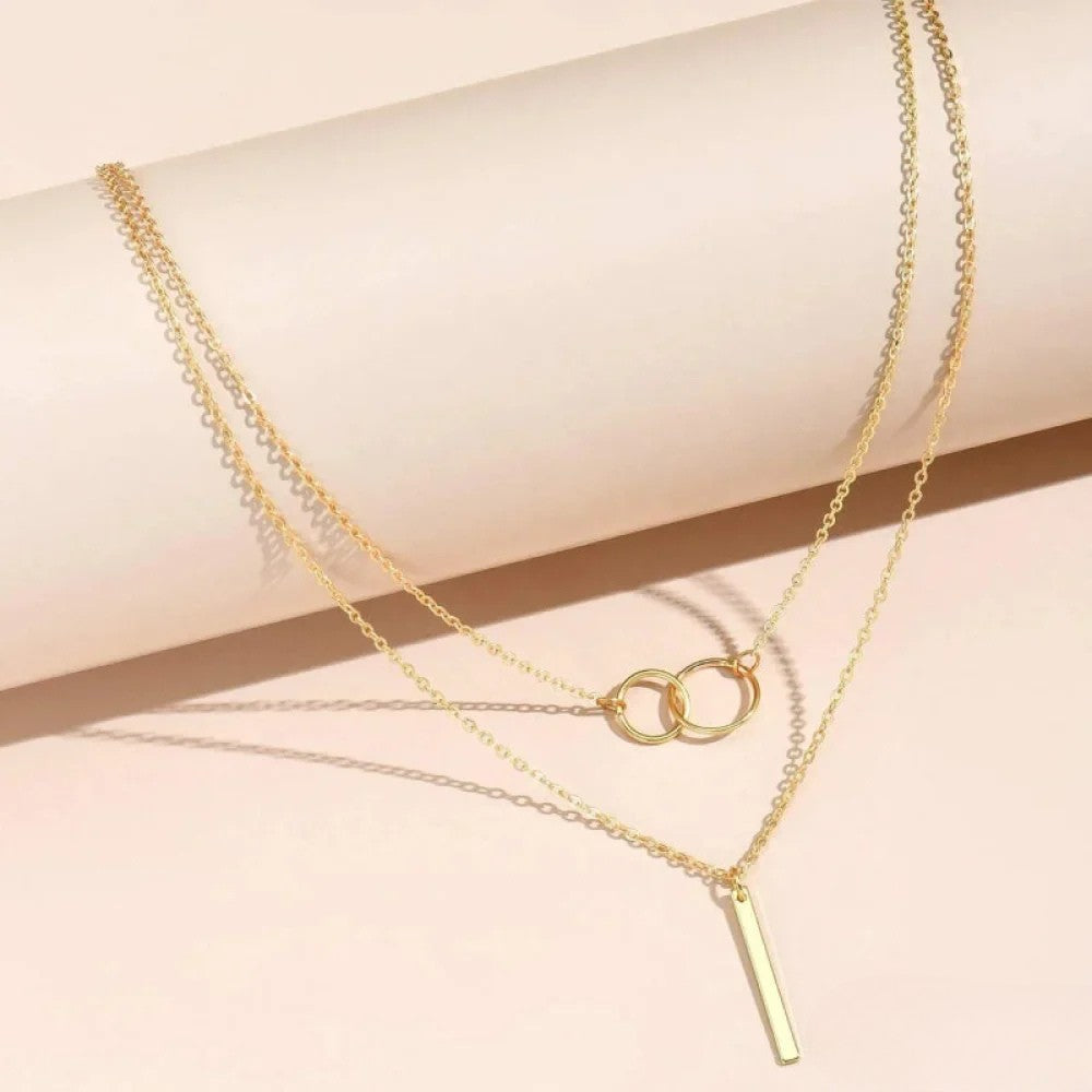 Colgante doble ojo retro LuvaModa
