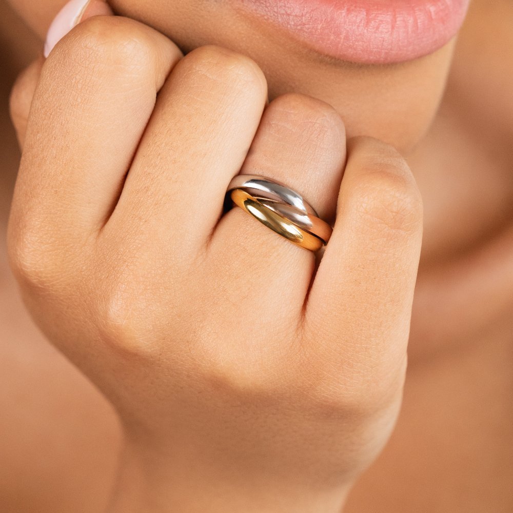 Anillo de bucle tricolor LuvaModa