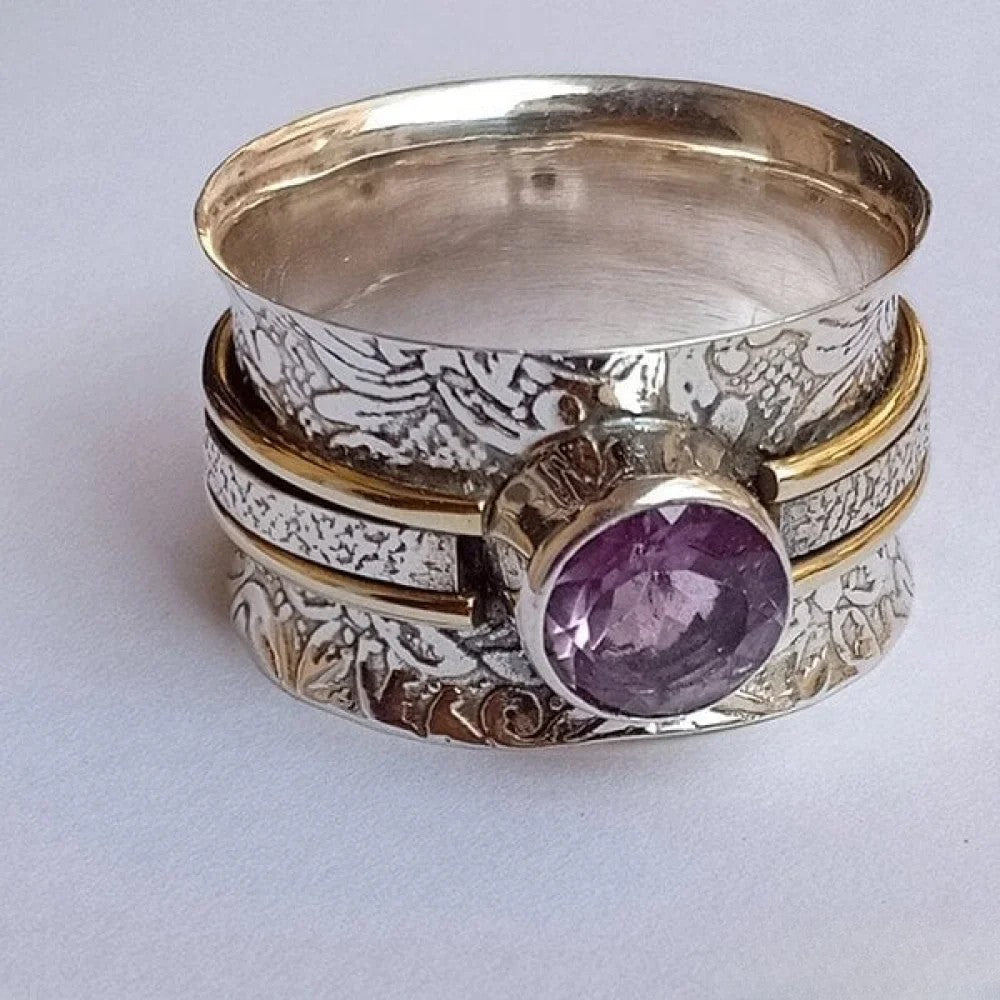 Anillo de meditación de cristal de Bohemia LuvaModa