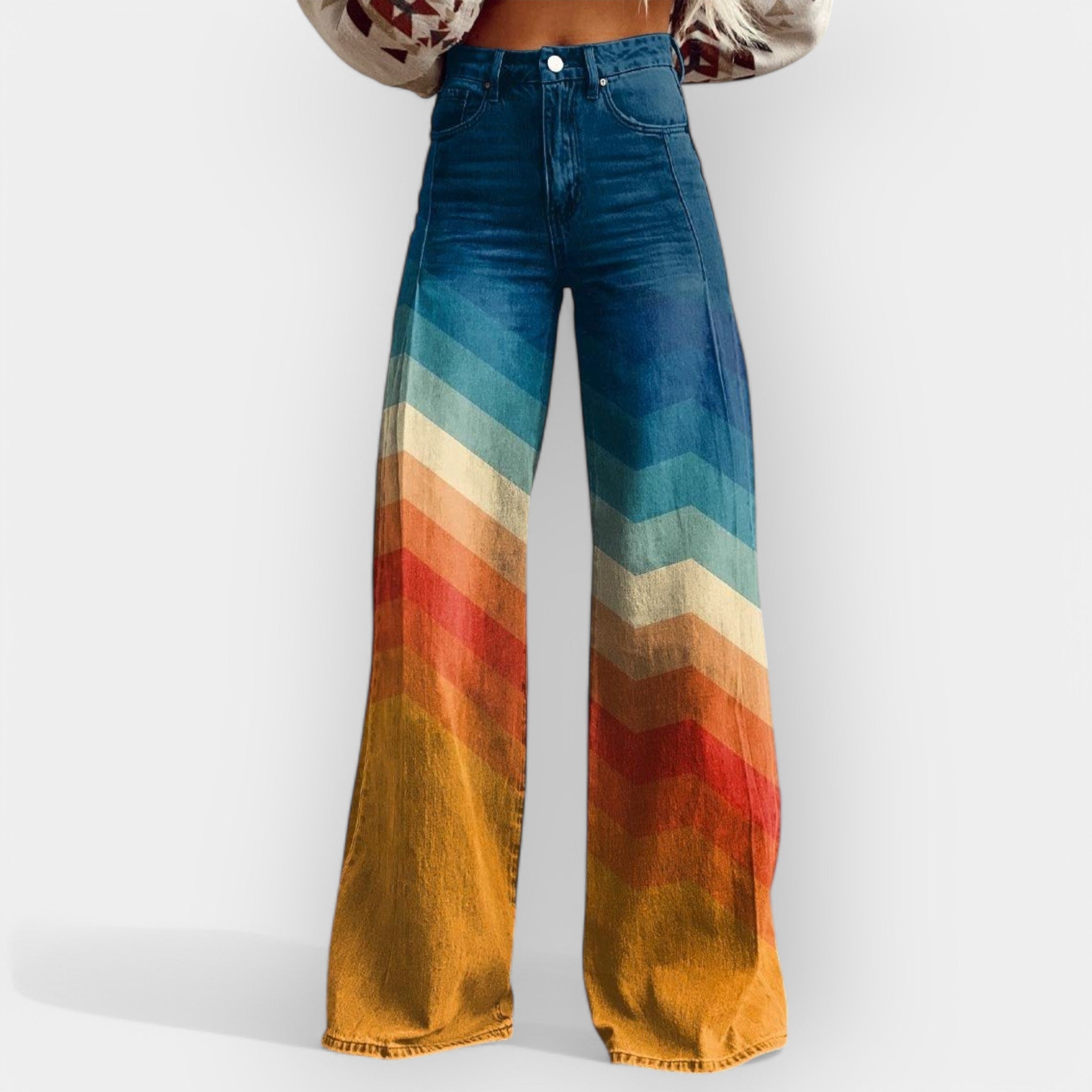 Pantalones acampanados de cintura alta LuvaModa