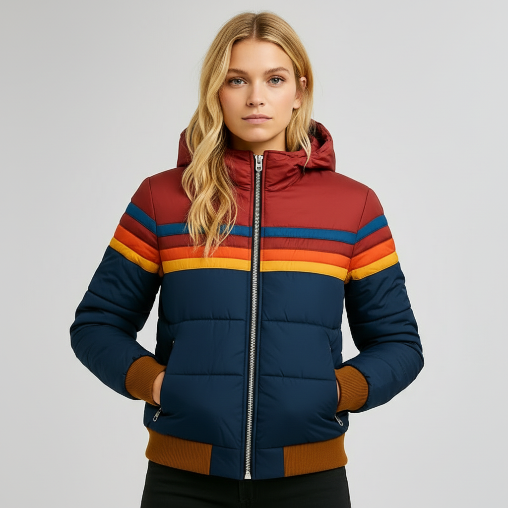 ALLEGRA - ABRIGO PLUMAS MULTICOLOR LuvaModa