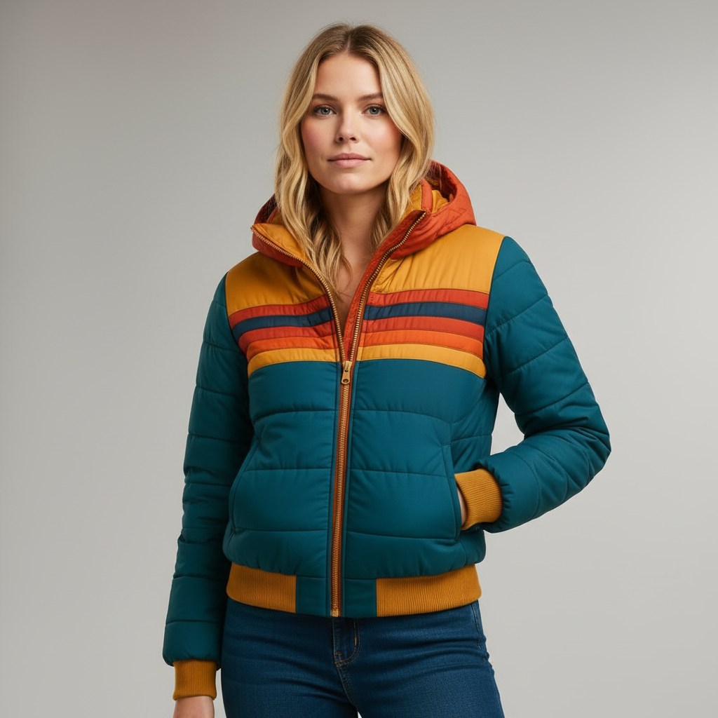 ALLEGRA - ABRIGO PLUMAS MULTICOLOR LuvaModa