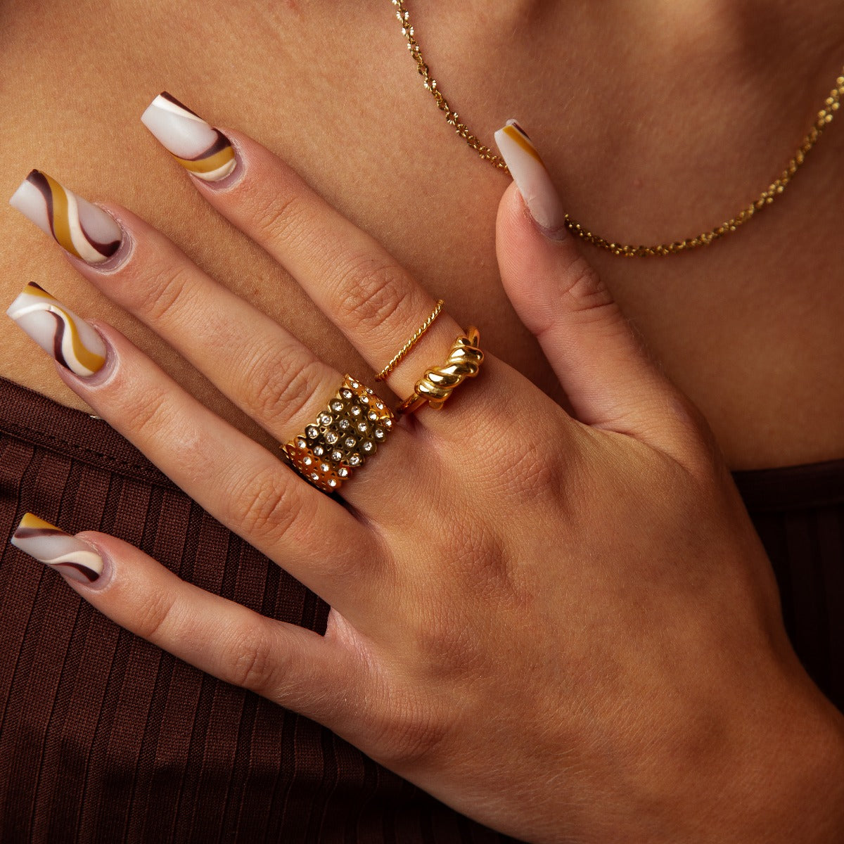 Anillo de cuerda retorcida LuvaModa